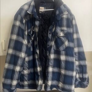 Boston Traders Navy and Cream Plaid Jacket